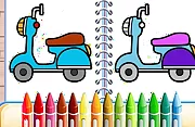 Cute Bike Coloring Book