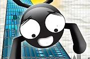 Stickman fleeing