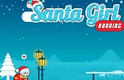 Santa Girl Running